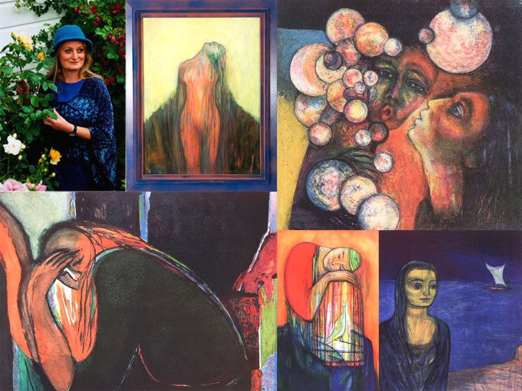 Eva Lange, Arbeiten in Blau