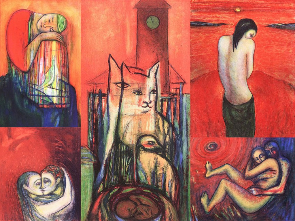 Eva Lange, Arbeiten in Rot