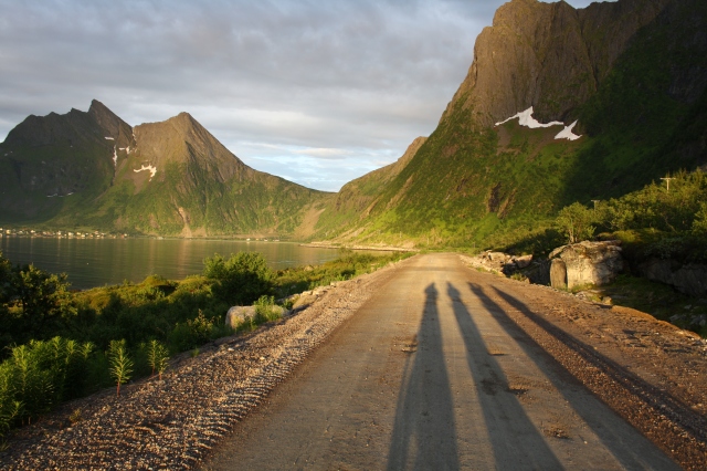 The four cyclists on Senja.