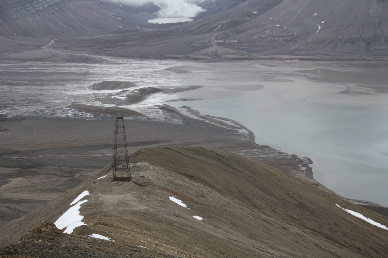 Rusting mining infrastructure on Svalbard.